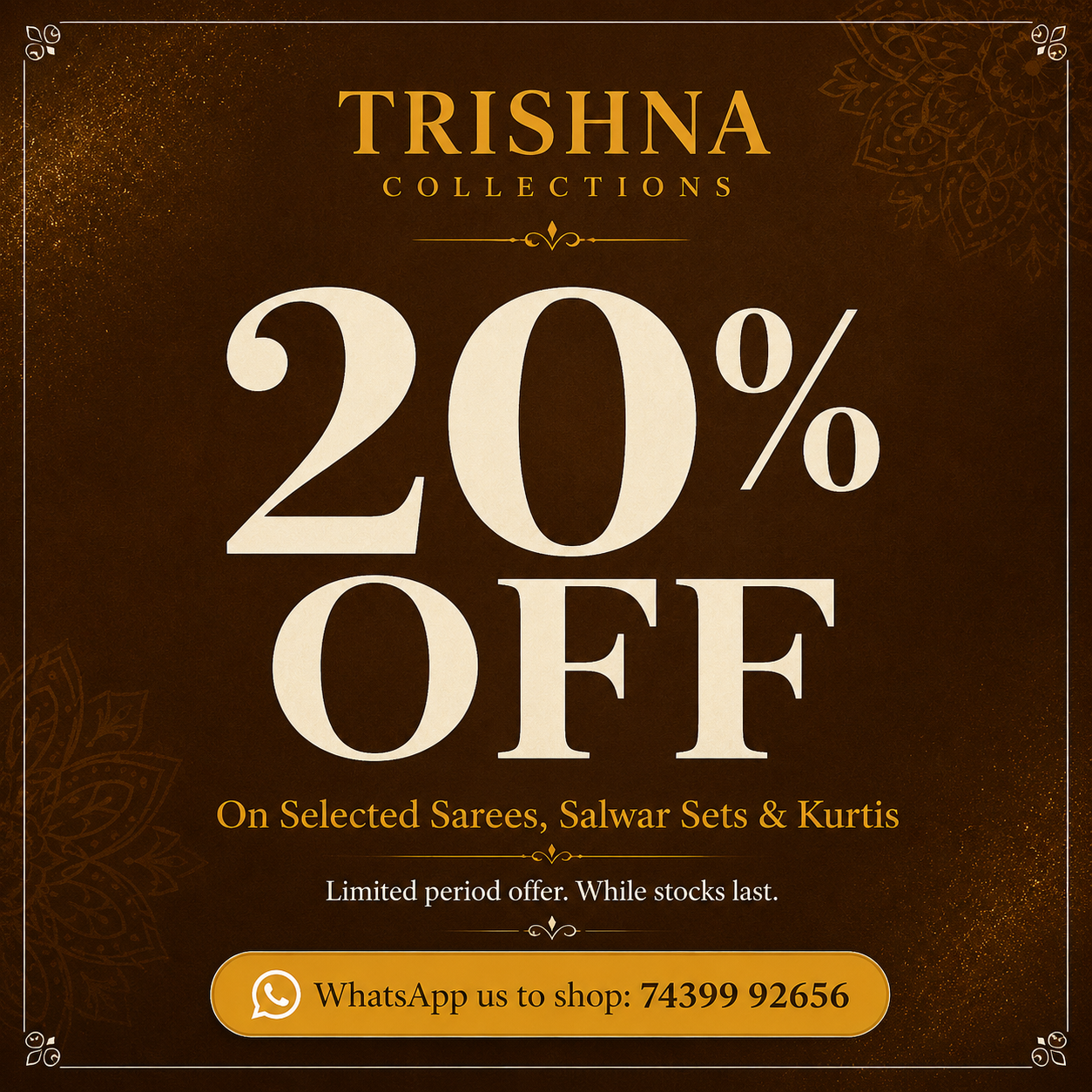 Trishna Collections seasonal offer campaign