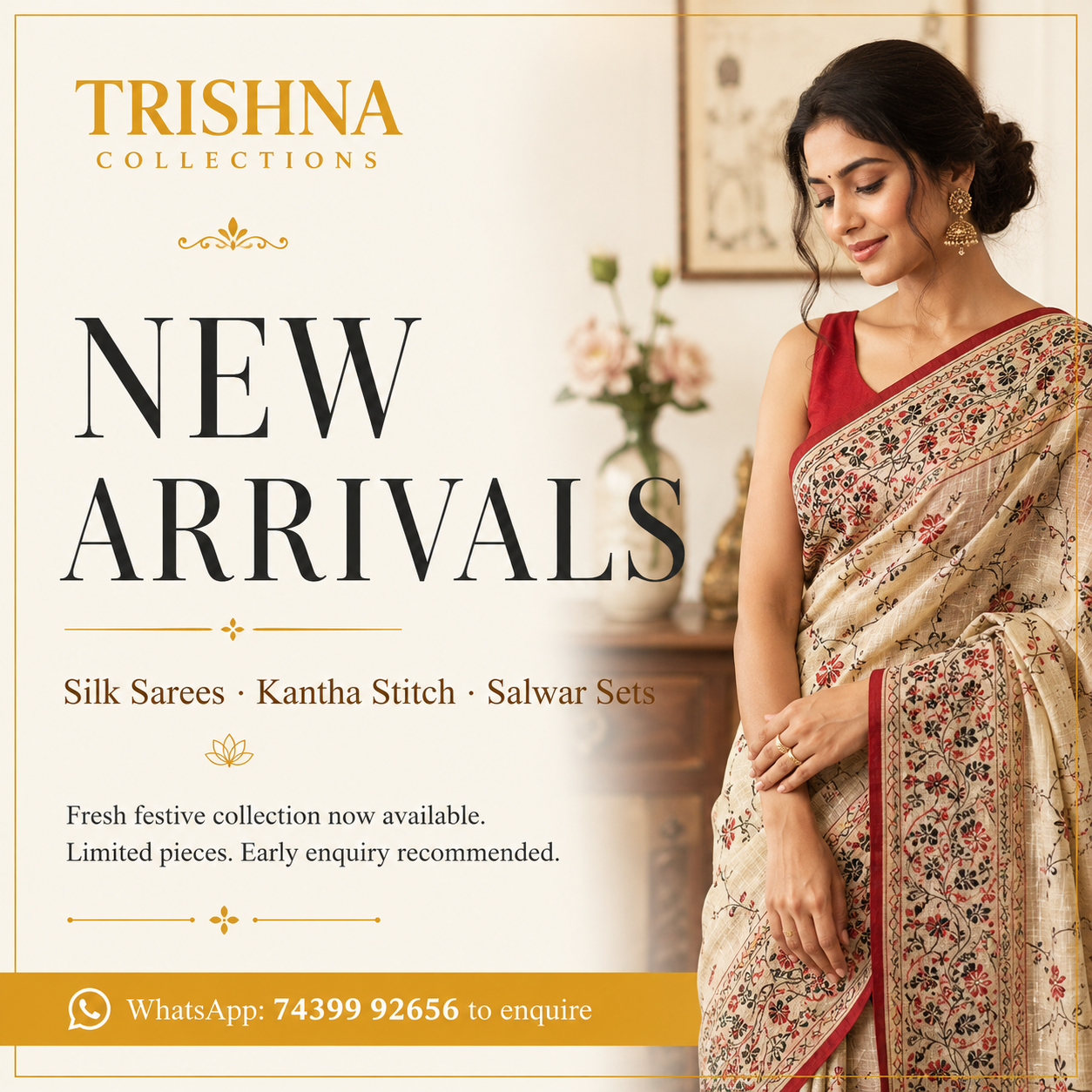 Trishna Collections new arrivals campaign